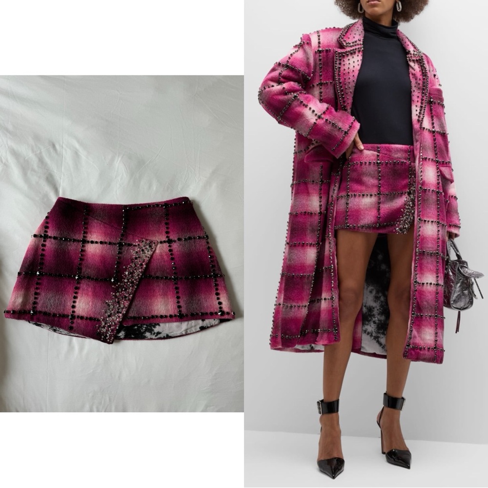 Des Phemmes Heavy Tartan Check Mini Skirt